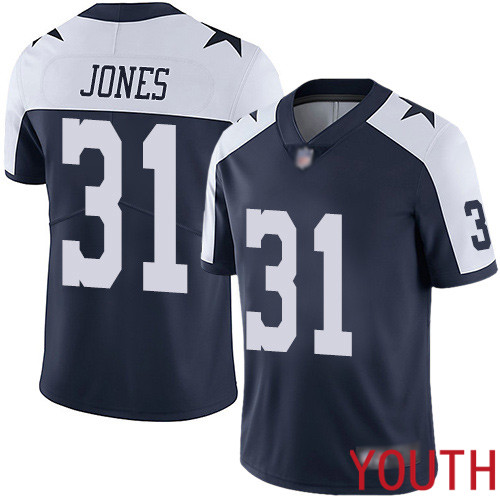 Youth Dallas Cowboys Limited Navy Blue Byron Jones Alternate #31 Vapor Untouchable Throwback NFL Jersey->women nfl jersey->Women Jersey